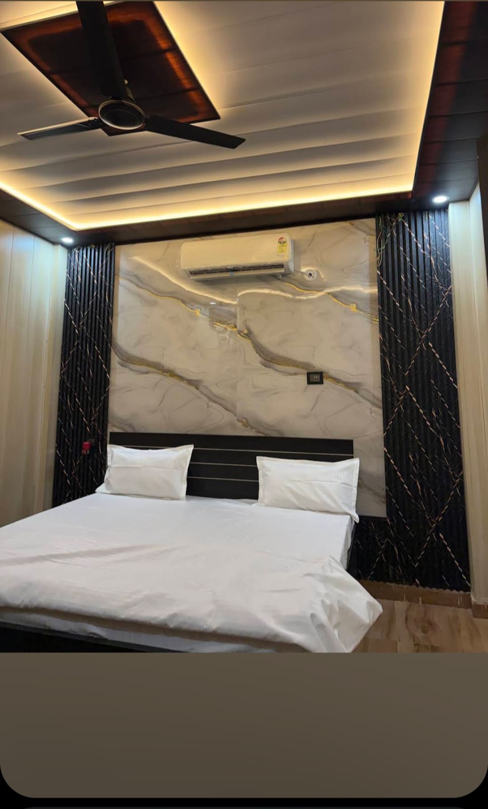 AC Room interior at Hotel Mahalaxmi Dhaulana
